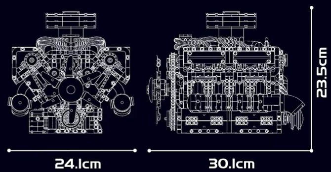 Electric V8 Tank Diesel Engine Kit