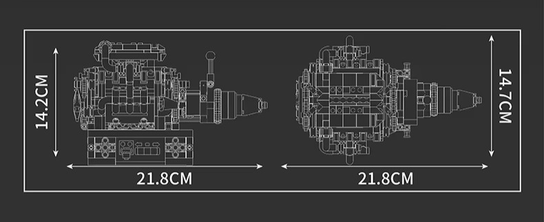Electric Twin Turbo V8 Engine Model Kit