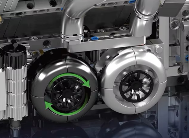 Electric Quad Turbo W16 Engine Model Kit