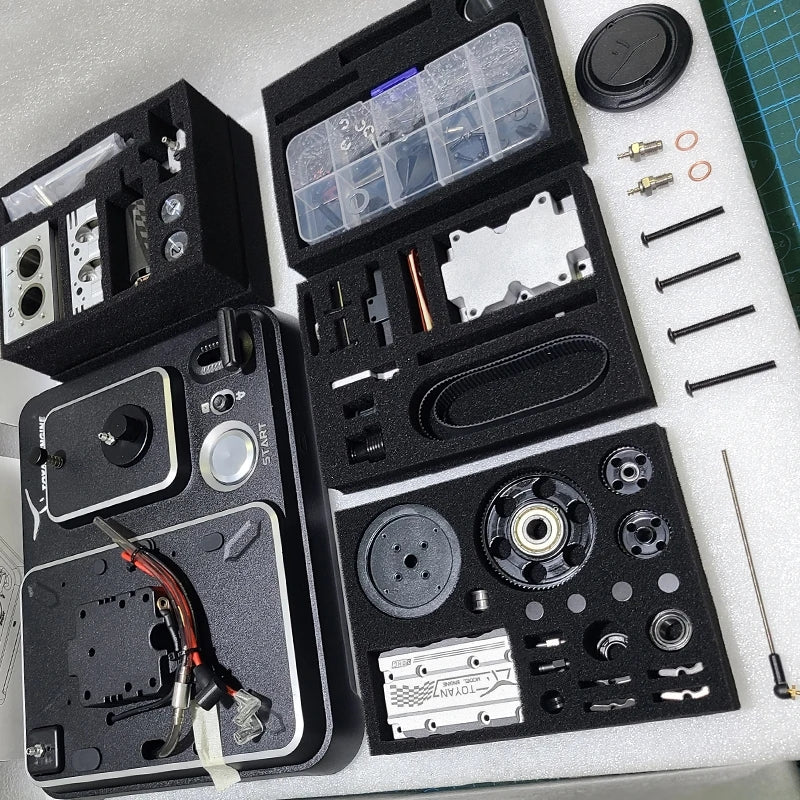 Toyan 2 Cylinder Engine Model With Metal Base