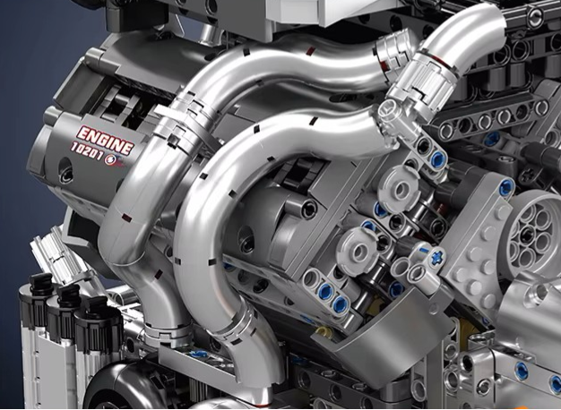 Electric Quad Turbo W16 Engine Model Kit