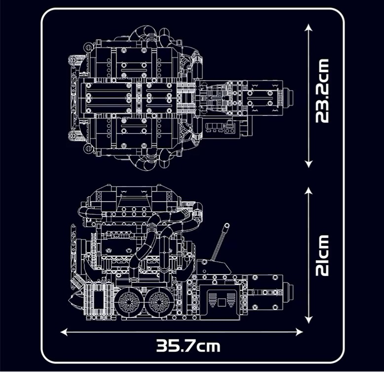 Electric Quad Turbo W16 Engine Model Kit