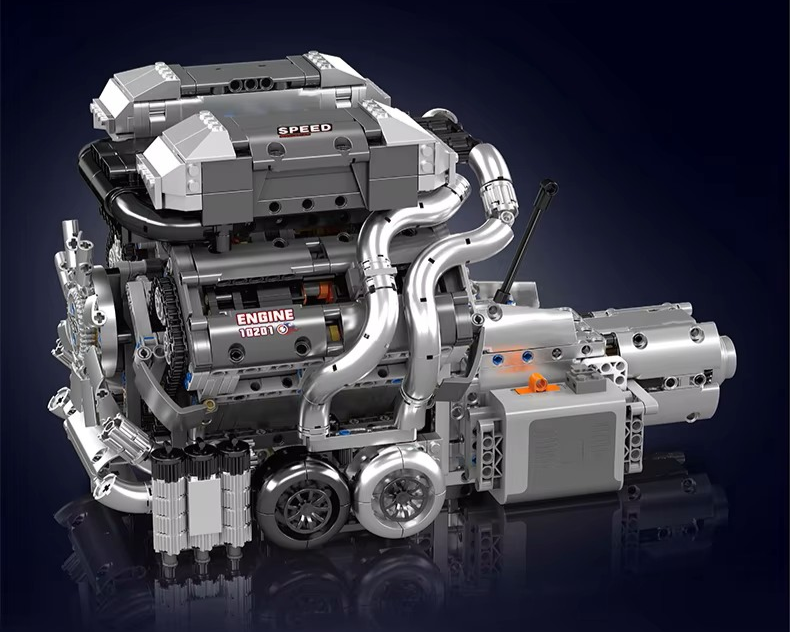 Electric Quad Turbo W16 Engine Model Kit