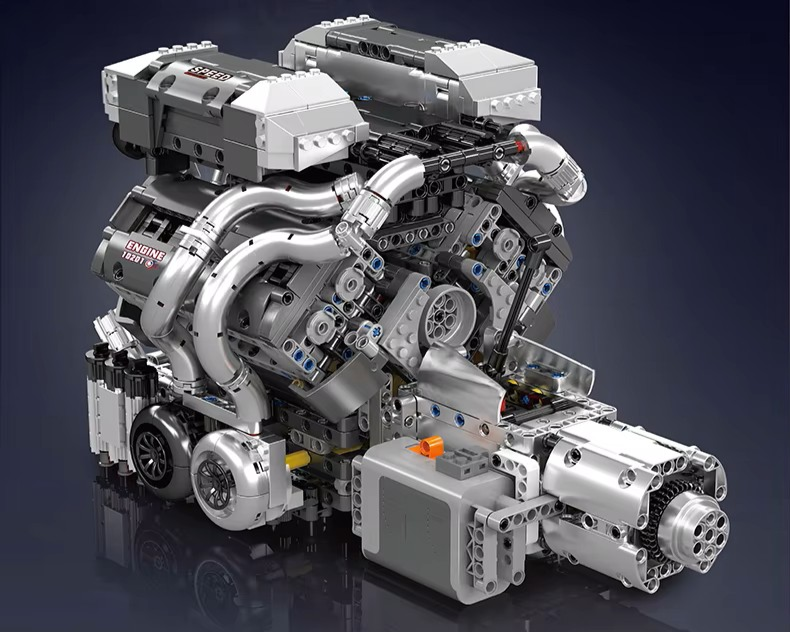 Electric Quad Turbo W16 Engine Model Kit