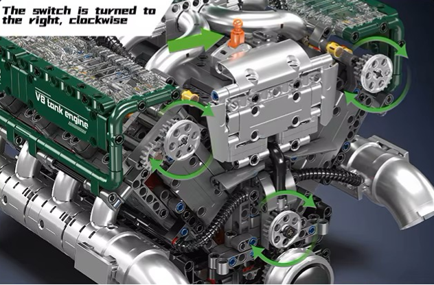 Electric V8 Tank Diesel Engine Kit