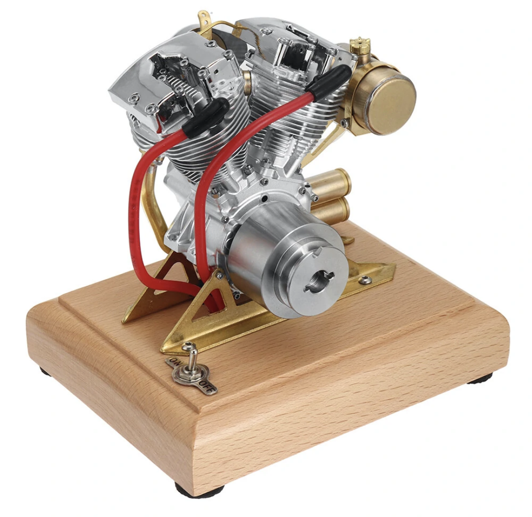 4.2cc OHV V-Twin 2 Cylinder 4 Stroke Gasoline Motorcycle Display Engine