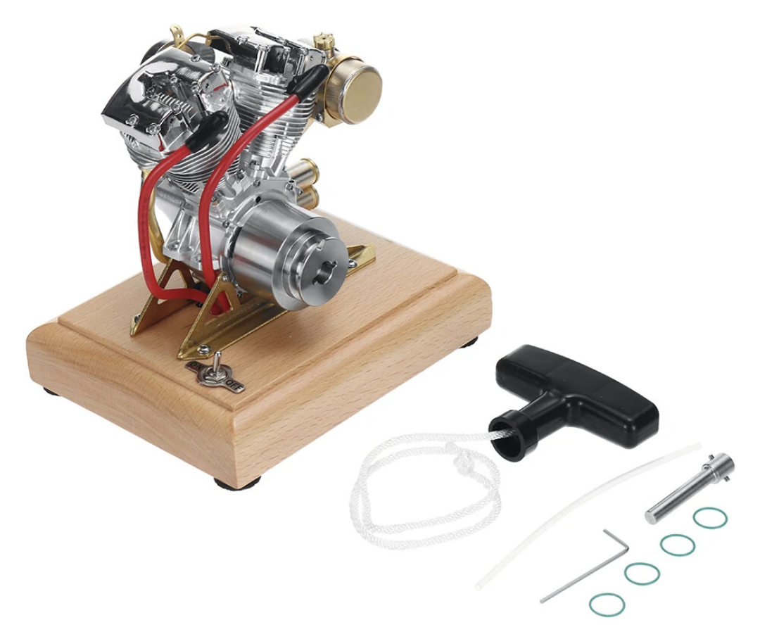 4.2cc OHV V-Twin 2 Cylinder 4 Stroke Gasoline Motorcycle Display Engine